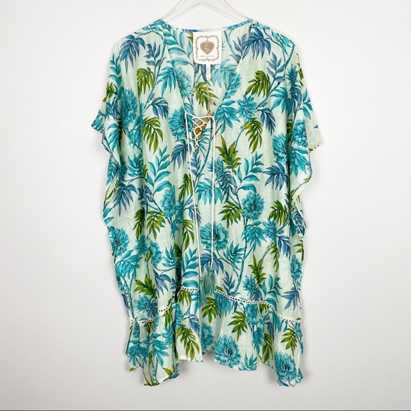Z & L EUROPE Floral Print Swim Cover Up One Size - Picture 3 of 9